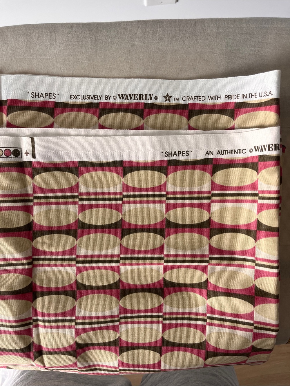 Waverly ‘Shapes’ Upholstery Fabric Retro Mid-Century | 54” W x 1 mtr | Deadstock